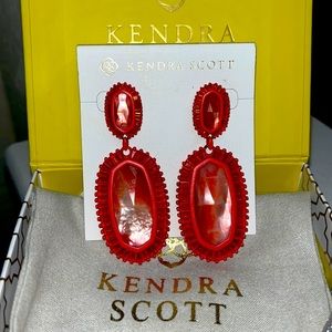 Kaki Kendra Scott Earrings in RED